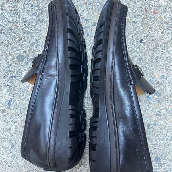 Salvatore Ferragamo Black Leather Slip-On Loafers 9.5D - Picture 7 of 11